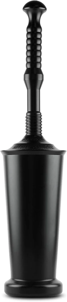 A Master Plunger 1600 standing in its tall bucket